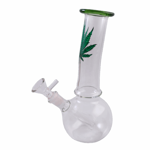 Bong Base Redonda - Estampado de Hoja