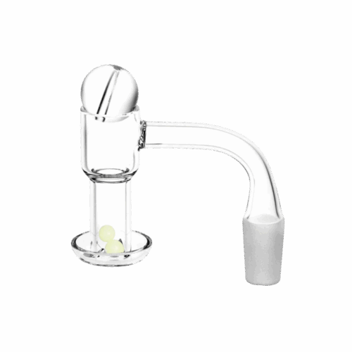 Banger de Cuarzo con Perlas de Terp y Tapa de Carburador