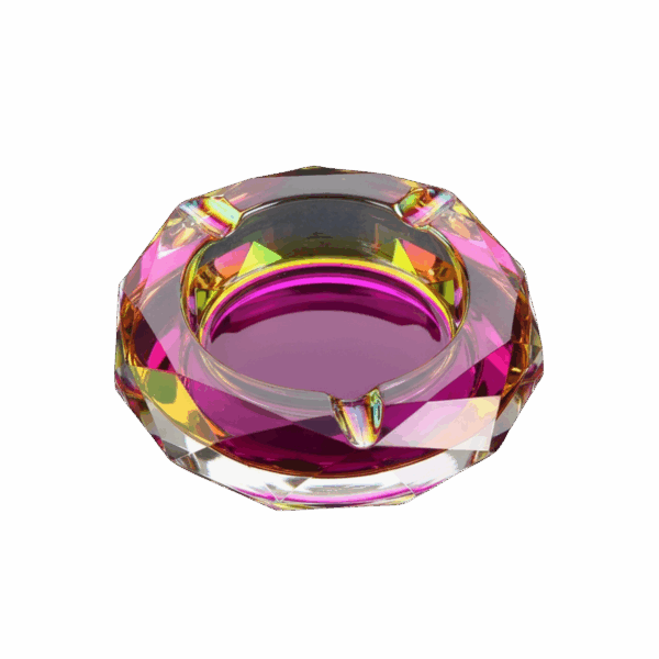 Cenicero de Cristal Iridiscente